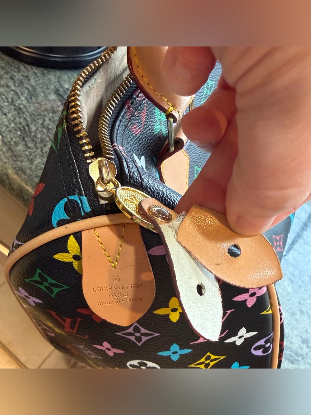 Colorful fun rainbow speedy style round purse MAKE AN OFFER! - Picture 2 of 8